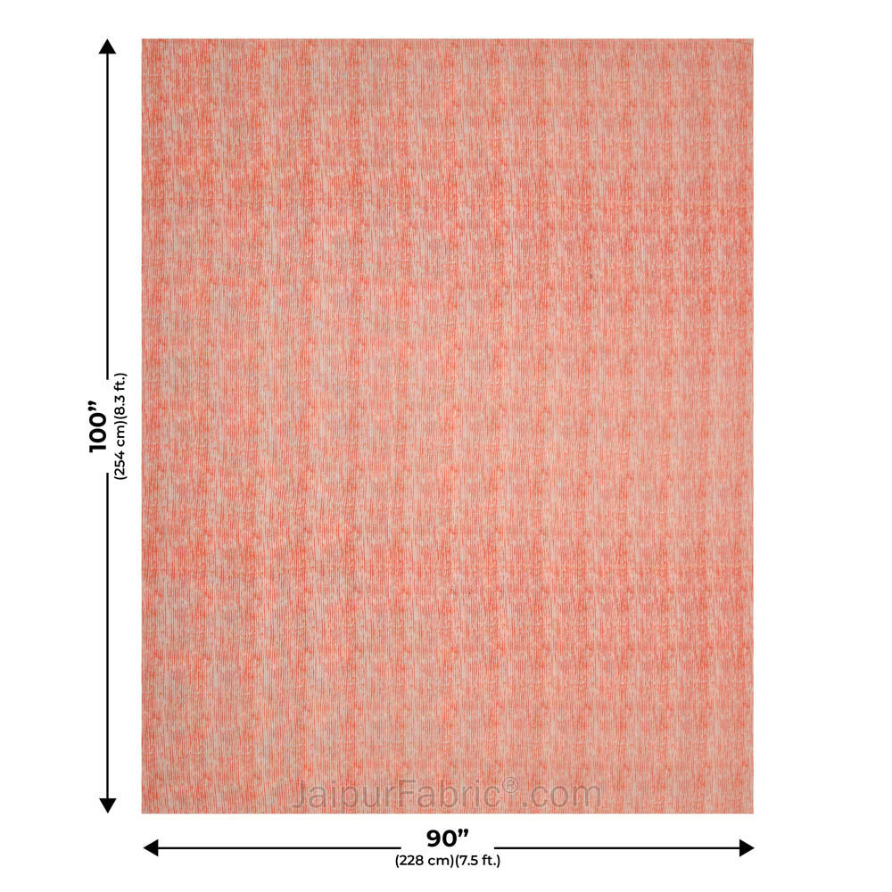 Wavy Ethnic Peachy Pink Double Bed Dohar Blanket